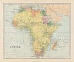 Africa map, c1870