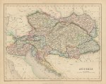 Austria map, c1841