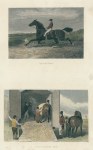 Horses, Trotting & Race Horse Van, two prints, 1860