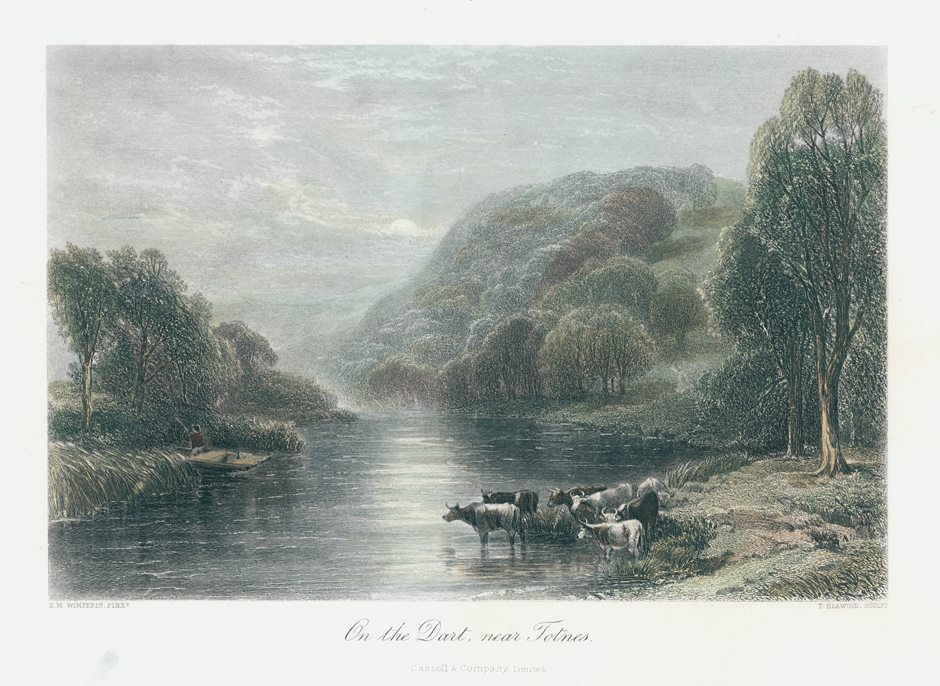 Devon, River Dart, near Totnes, 1875