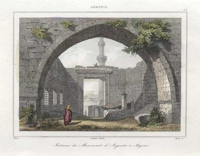 Turkey, Monument at Angora (Ankara), 1838