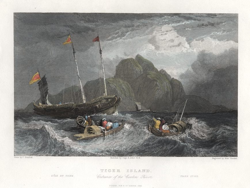 China, Tiger Island, Canton River, 1843