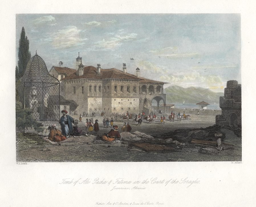Turkey, Ioanina, Tomb of Ali Pacha & Fatima in the Court of the Seraglio, 1838