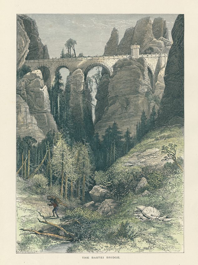 Germany, The Bastei Bridge, 1875