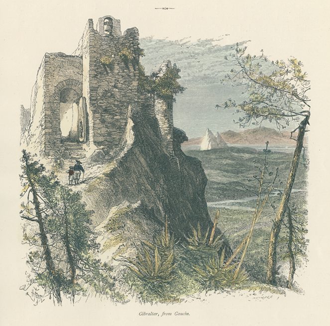 Gibraltar from Gaucin, 1875