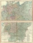 Germany map on 2 sheets, 1824