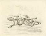 Race horses racing, Henry Alken, 1821