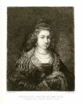 Etching after Rembrandt, Young Woman