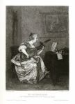 Etching after Terborch, The Lute Player
