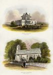 Hampshire, Lymington Bath House & Ibsley Church, 1839