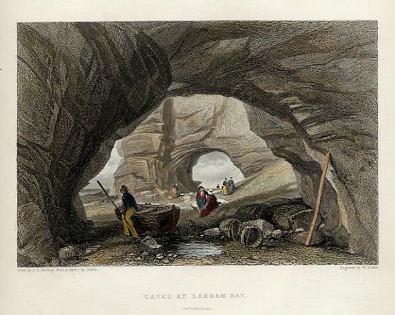 Devon, Caves at Ladram Bay, 1841