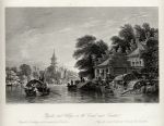China, Canton, Pagoda & Village on the Canal, 1843