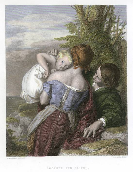 'Brother and Sister', after Mulready, 1851
