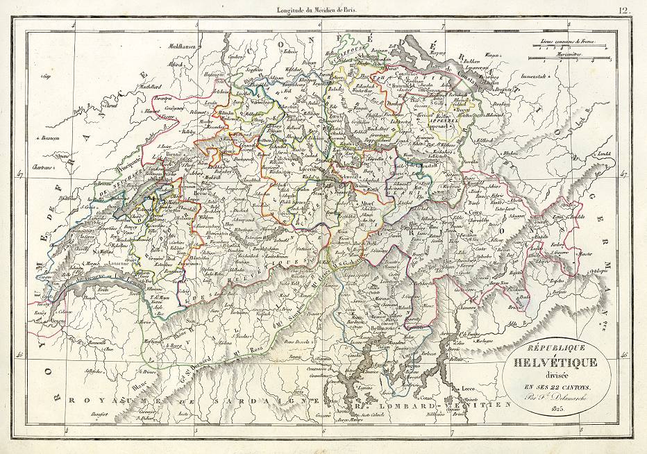 Switzerland, Delamarche, 1826