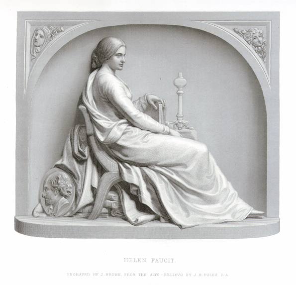 Helen Faucit (actress), sculpture, 1858