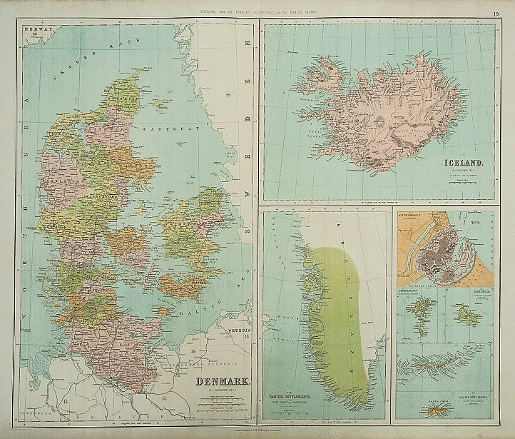 Denmark, Iceland and Danish Posessions, 1864
