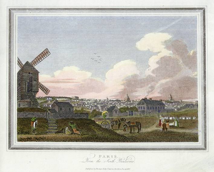 Paris view (France), 1818