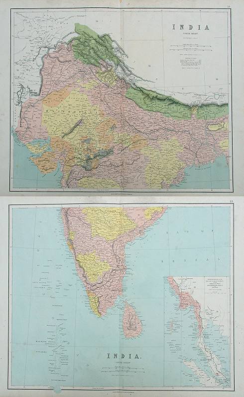 India, large map, 1864