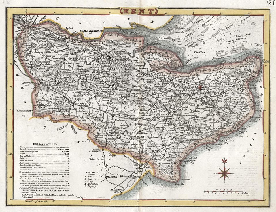 Kent map, 1848