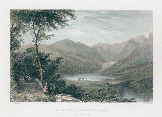 North Wales, Approach to Llyn Gwynant, from Capel Curig, 1836