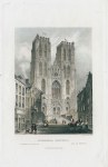 Belgium, Brussels Cathedral, 1836