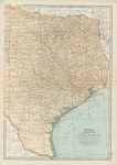 USA, Texas map (eastern portion), 1897