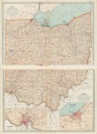 USA, Ohio map (on two sheets), 1897
