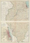 USA, Illinois map (on two sheets), 1897