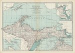 USA, Michigan map (northern part), 1897