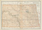 USA, North Dakota map, 1897