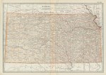 USA, Kansas map, 1897