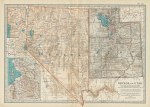 USA, Nevada & Utah map, 1897