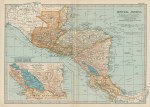 USA, Central America map, 1897