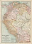 USA, South America (north western) map, 1897