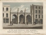 Cheltenham, Arcade & Entrance to Market House, 1826