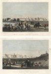 India, Calcutta from the Esplanade (2 prints), 1860