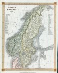 Sweden & Norway map, 1841