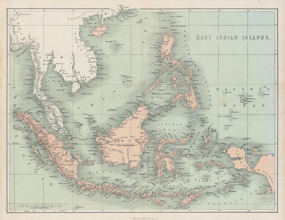 East India Islands map, c1858