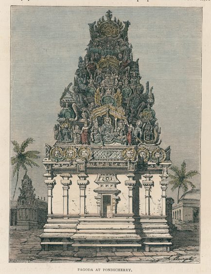 India, Pondicherry, Pagoda, 1891