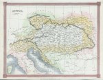 Austria map, 1843