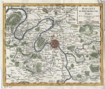Paris and Environs map, Vaugondy, 1748