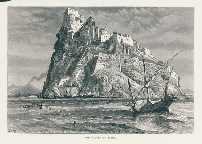 Italy, Castle of Ischia, 1875