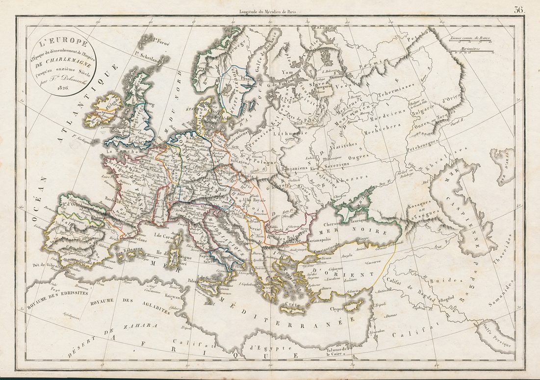 Europe just after the time of Charlemagne, Delamarche, 1826
