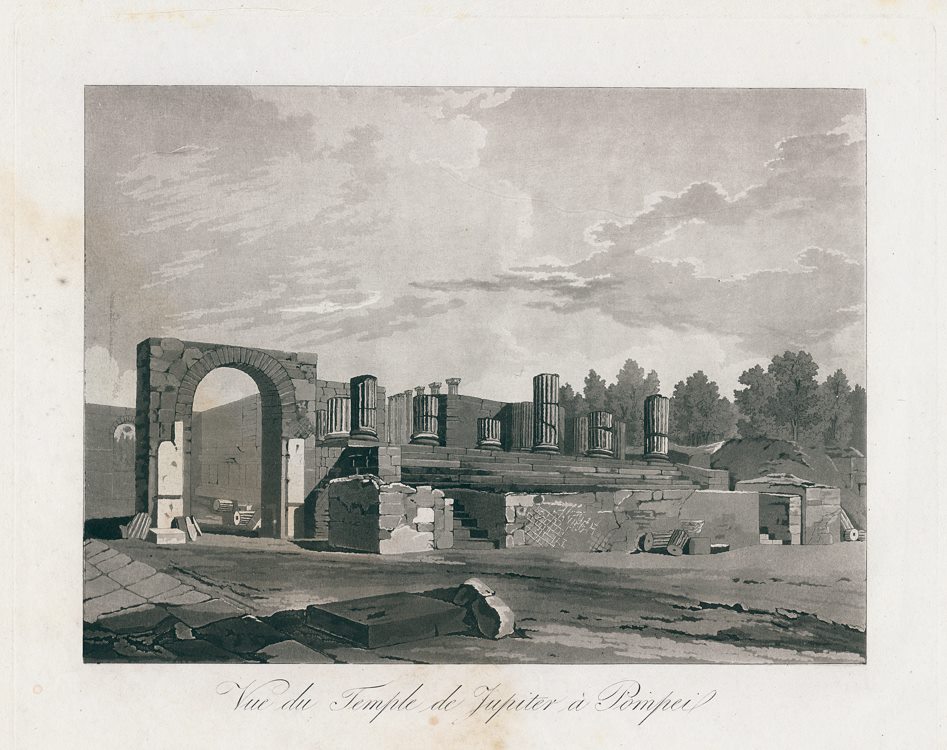 Italy, Pompeii, Temple of Jupiter, c1830