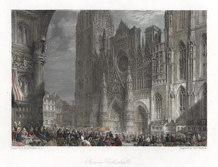 France, Rouen Cathedral, 1837