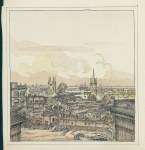 India, Calcutta (Kolkata) view, original sketch by Patrick A Faulkener, 1942