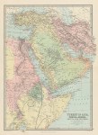 Turkey in Asia map (middle east), 1886