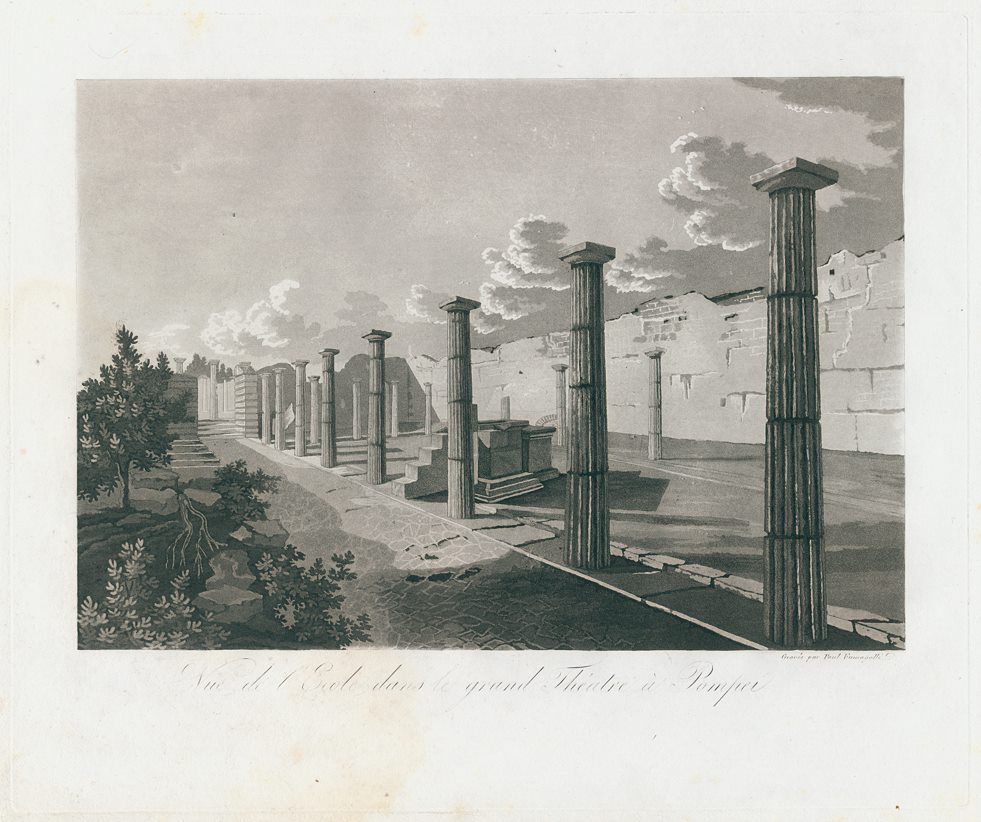 Italy, Pompeii, school in Theatre, c1830