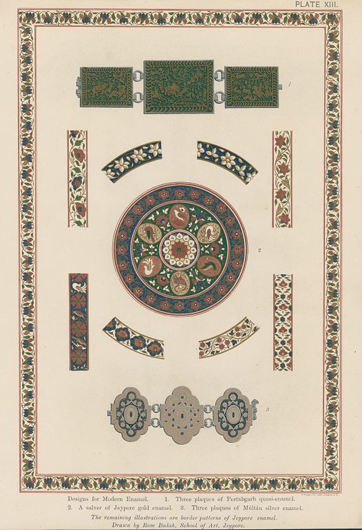 India, various enamels, 1890