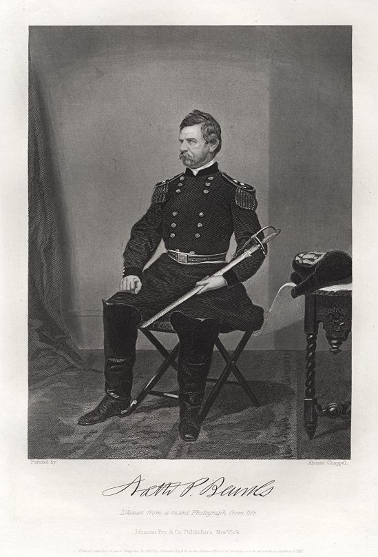 USA, Nathaniel Prentiss Banks after Alonzo Chappel, 1861